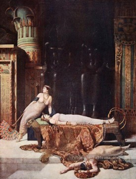 la mort de Cléopâtre 1910 John collier préraphaélite orientaliste Peinture à l'huile